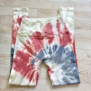 Spiritual Gangster Love Sculpt Ribbed Yoga Leggings | Pastel Tie‎ Dye XS/S